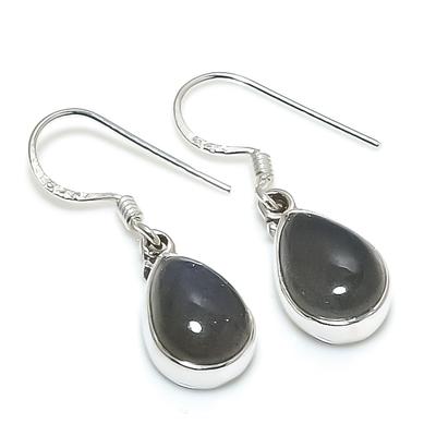 Natural Labradorite Gemstone 925 Solid Sterling Silver Gift Earring 1.25" v8V41