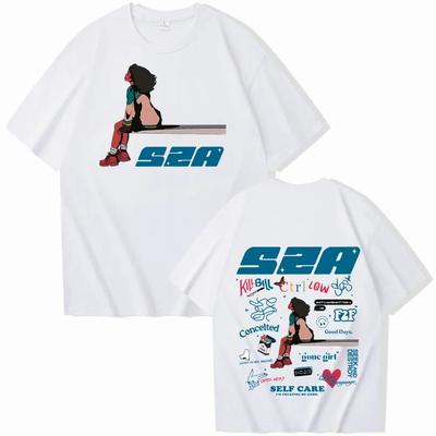 Sza Sos Koszulka Unisex Moda Harajuku Hot O-neck Krótki rękaw Koszulka Uliczna dla Mężczyzn i Kobiet Prezent dla Fanów S-4XL 2025