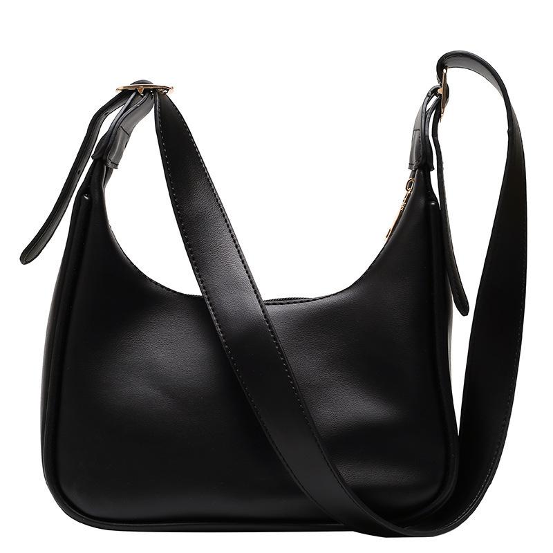 Versatile Women's Bag, Retro Single-shoulder Bag, Fashionable Wide Shoulder Strap Crossbody Bag