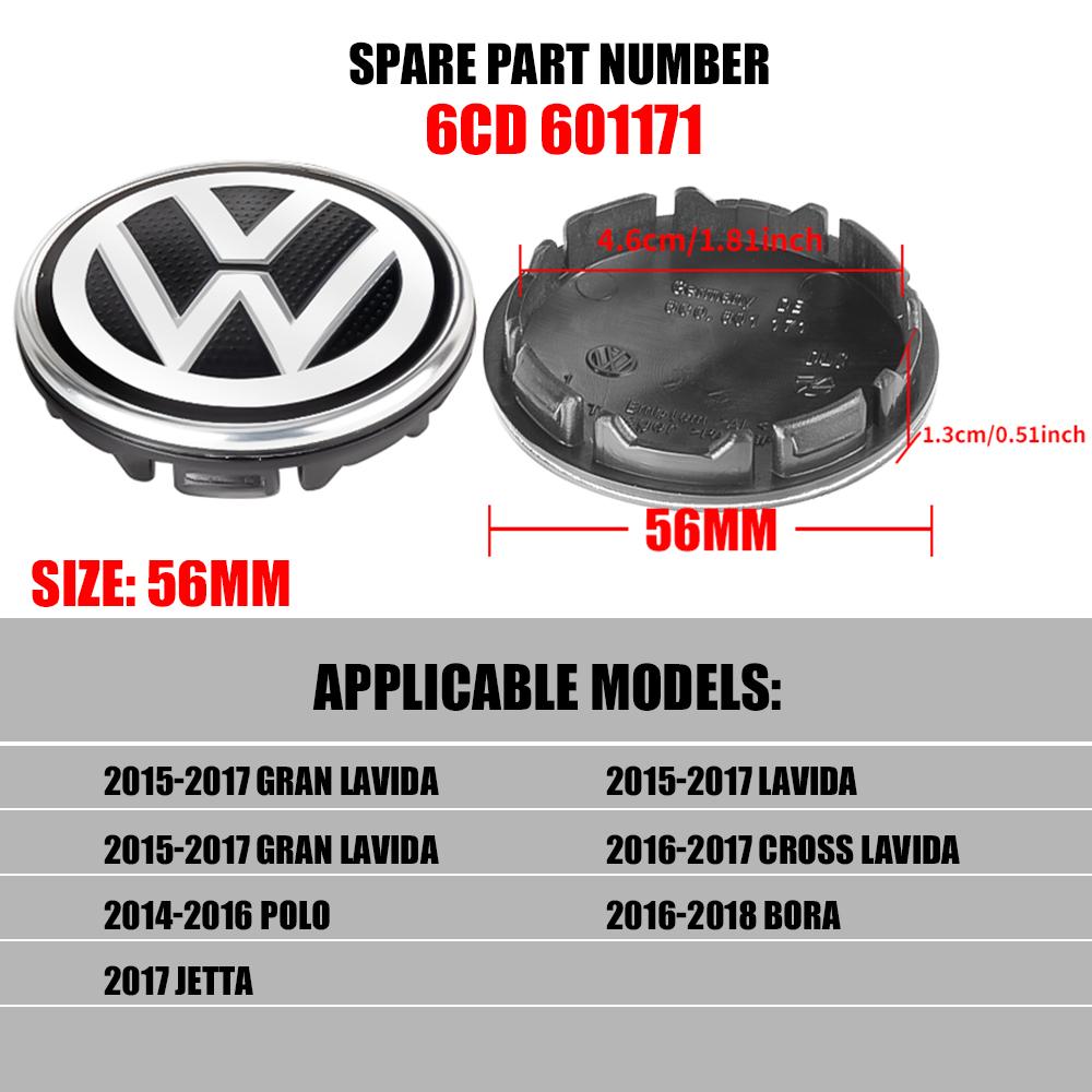 

VW GTI GOLF 2026 Горячее для VW VOLKSWAGEN 56/65/66 мм Оригинальные центральные колпачки ступицы колеса автомобиля Значок Замена для Volkswagen VW G 4pcs