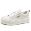 Thick-soled new round head leather surface breathable casual shoes four seasons new low-top wear-resistant board shoes