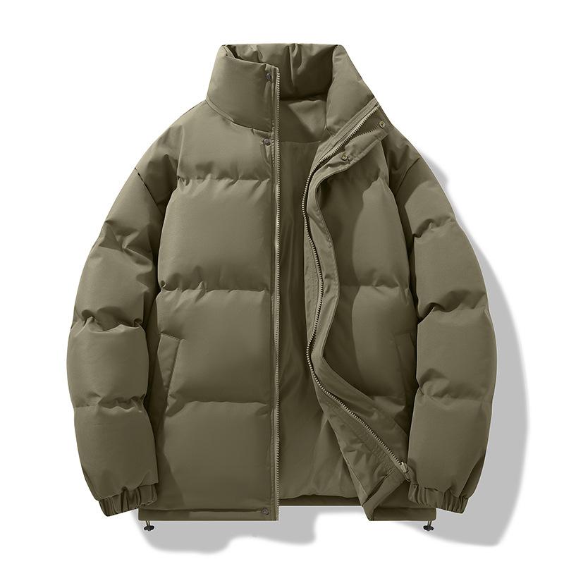 New Winter Stand-up Neck Cotton Clothes Men's Thickened Warm Couple Casual Bread Clothes Loose Trendy Brand Versatile Cotton-padded Jacket