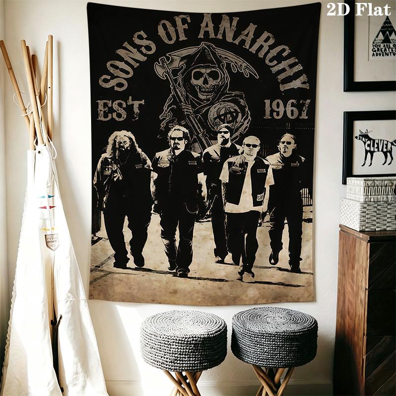 Anarchy Band Wall Tapestry Tapestry Wallmounted Fashion Print Background Wall Hanging Cloth Work Of Art Homestay Soft Decoration Tapestry