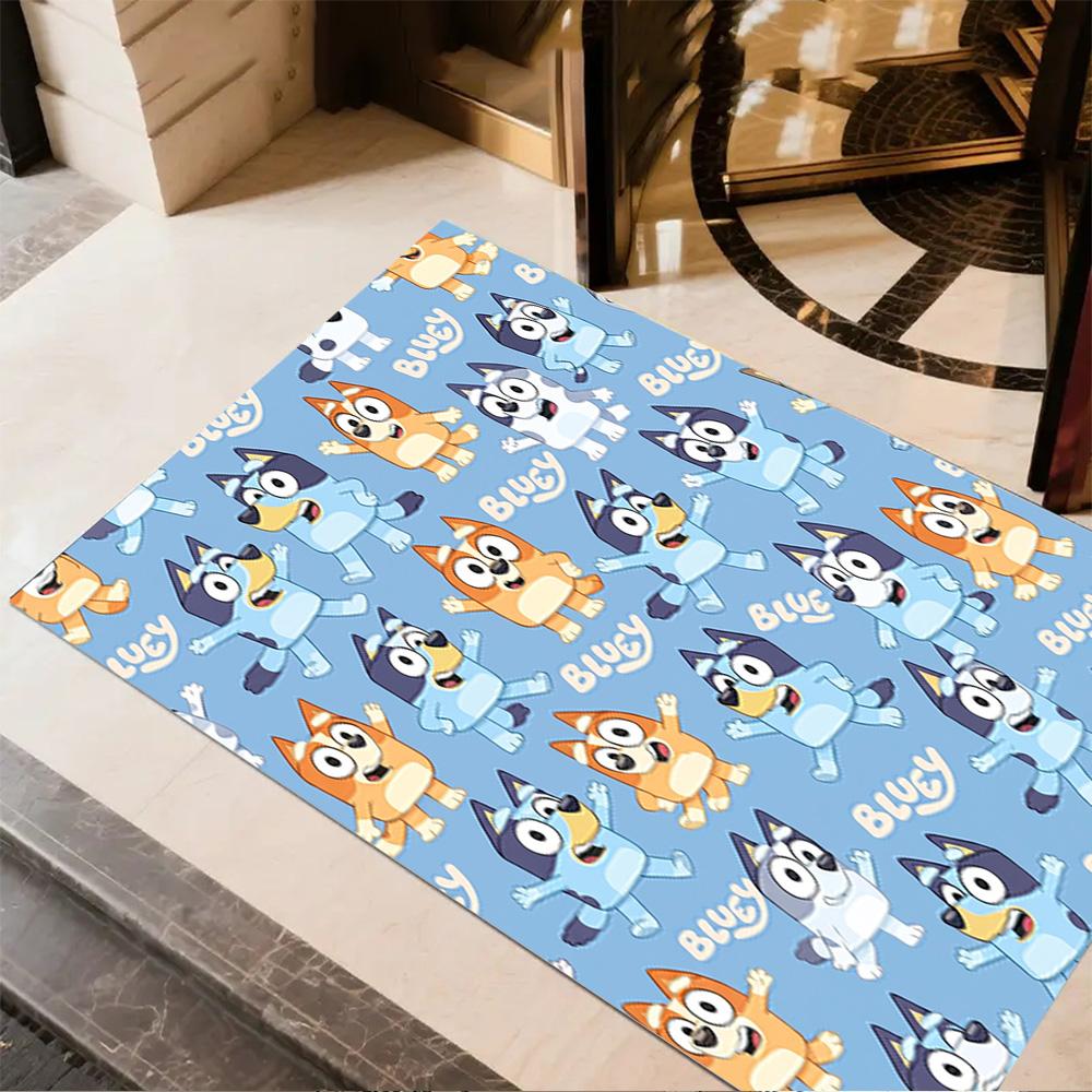 Bluey Friends Adventure Carpet Suitable for Living Rooms Outdoor Study Room Balcony Anti-slip Rug Office Home Decor Spiritual Gift