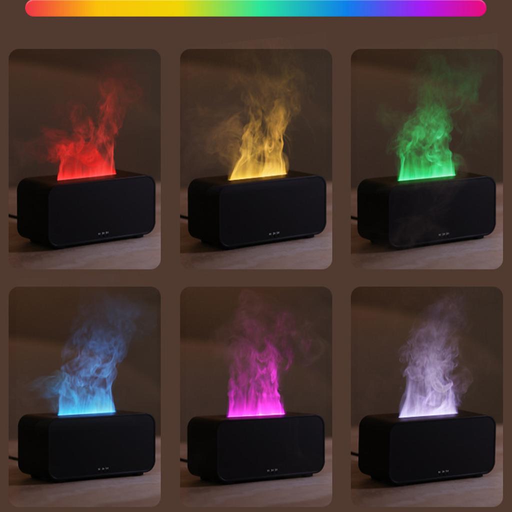 Bunte Aromatherapie-Maschine Desktop-Diffusor bunte Flamme Luftbefeuchter Haushalt kleine Simulation Flamme Aromatherapie-Maschine