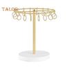 Hair Claw Holder with 16 Removable Hooks Round Base Easy Installation Store Hair Accessories Jewelry Holder
