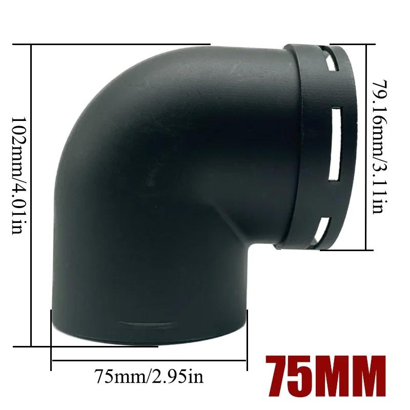6X 42/60/75/90mm Plastic L-Shaped Air Pipe Elbow Outlet Connector For Webasto Eberspaecher Diesel Parking Car Heater Accessories