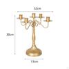 Five Headed Candle Holder Metal Candlestick Wedding Decoration Ornament for Banquet Christmas