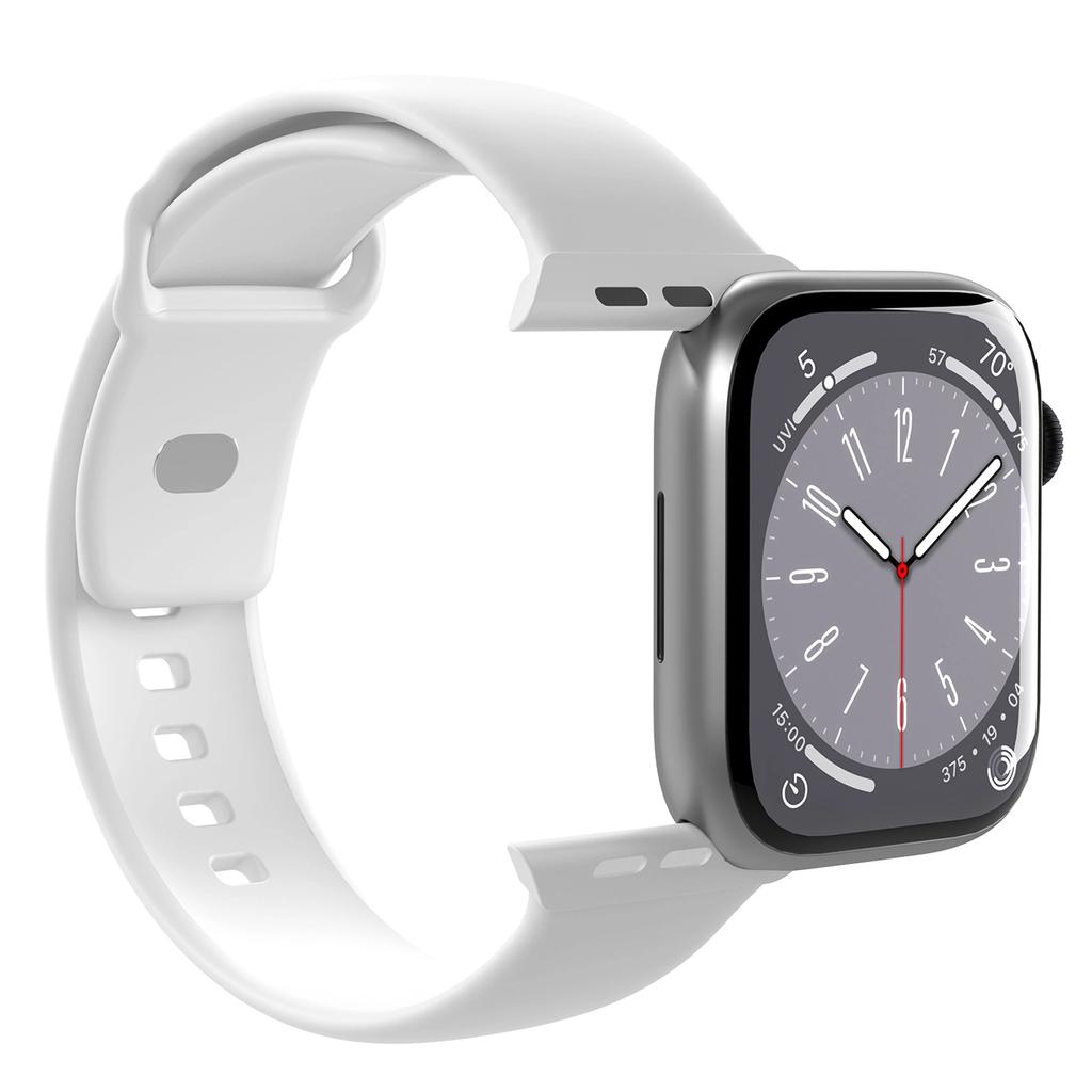 Pasek Silikonowy Puro Icon Do Apple Watch 38 / 40 / 41 Mm - Biały (2 Szt.)