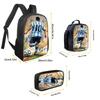 3PCS No.10 Football Player Backpack Set | Large Capacity Casual Backpack with Matching Clutch & Tote Bag, Ideal for Daily Use