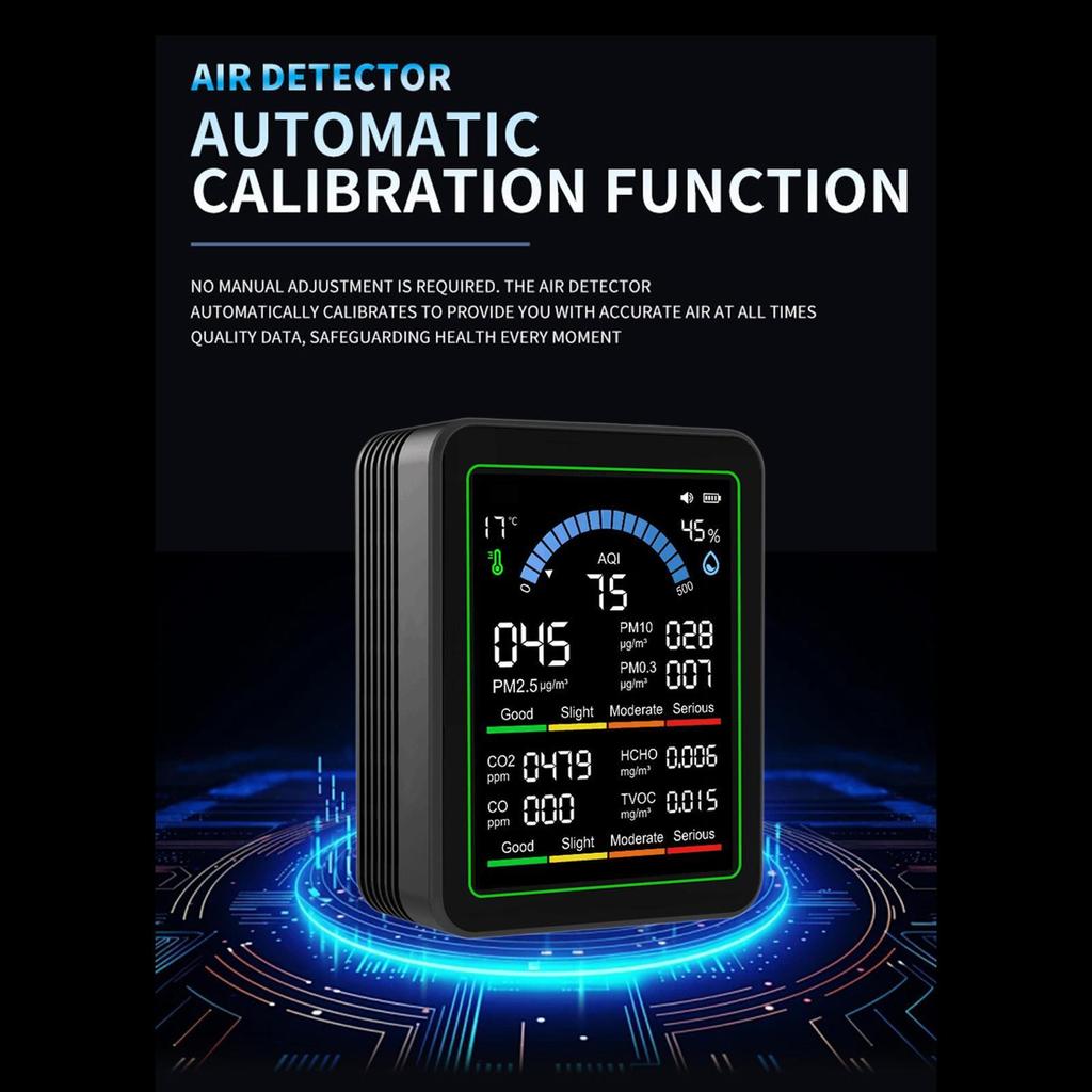 Mini Air Quality Tester Portable High Accurate for Office Greenhouse Kitchen