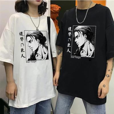 Japanese Anime Attack On Titan T Shirt Unisex Shingeki No Kyojin Eren Yeager T-shirt Cartoon Titans Attack Graphic Tshirt Unisex