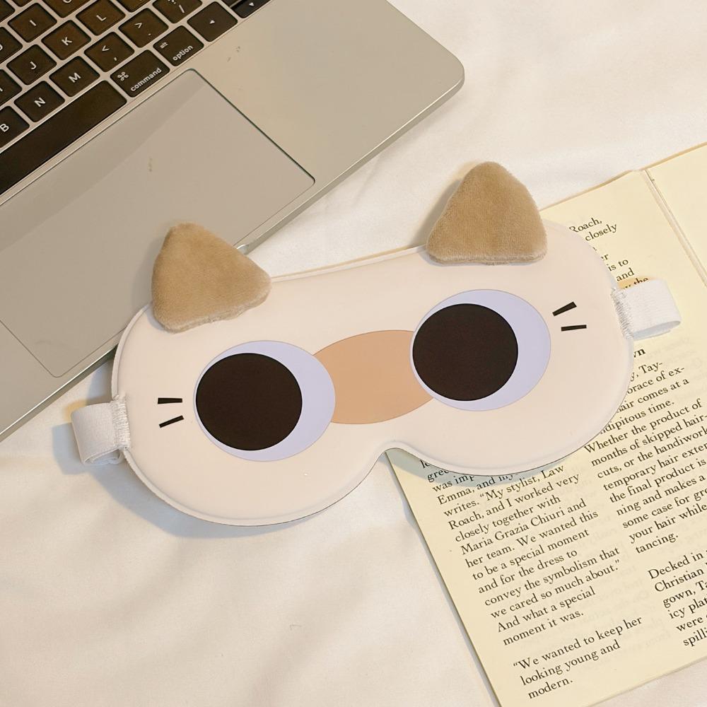 Contoured Cat Eye Sleeping Mask Ice Silk Eye Cover New 3D Sleep Mask Travel