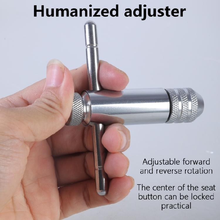 2Pieces High Strength Tap Wrench Set Adjustable Size 3-12mm Long Lifes Steel Suitable For Mechanical And Household Tasks