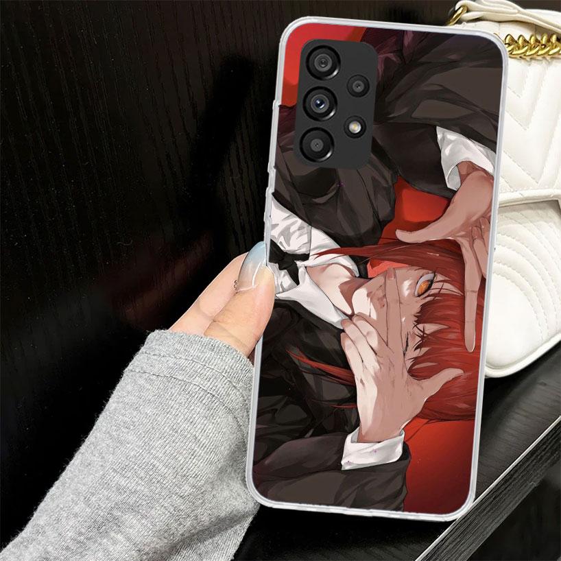C-Chainsaw Mans Makima Case for Samsung Galaxy A52 A42 A32 A22 A12 A51 A50 A02S Phone Cover A41 A31 A21S A40 A30S A20E A10S A71