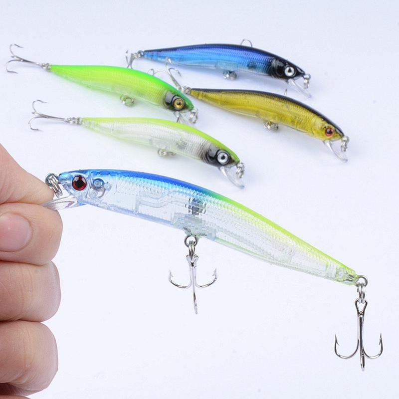 5pcs Minnow Fishing Lures Floating Hard Baits Artificial Baits Wobbler Crankbait Swimbait Fishing Tackle Lure