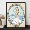 Disney Diamond Painting Alice in Wonderland Retro Illustration, 5D Diamond Painting Art Embroidery Cross Stitch Room Decoration