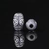 Antique-Finish Vajra Scepter Beads: Color-Preserving Silver Six-Syllable Mantra Spacer for DIY Tibetan Bracelets