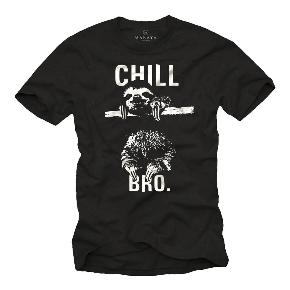 Cool nerd mens t shirt with CHILL BRO. Sloth  Men#039;s Sayings Shirt Unisex T-Shirt S