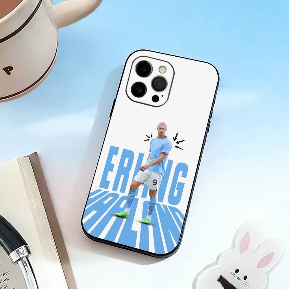 E-Erling H-Haaland Phone Case For iPhone 17, 16,15,14,13,12,11 Plus,Pro Max, Others Soft Black Cover