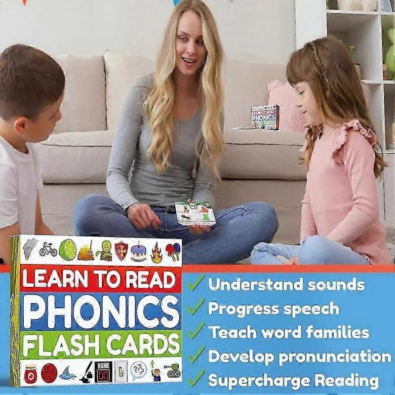 Phonics Sight Words Flash Cards Learn To Read Blends Digraphs Blends Long Sounds Games for First Second Grade