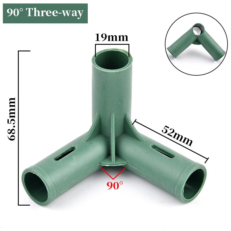 19mm plastový zahradní rám, rohový konektor, stojan na květiny, kloub, DIY zahradní skleníkový rám, adaptér pro podpůrnou tyč