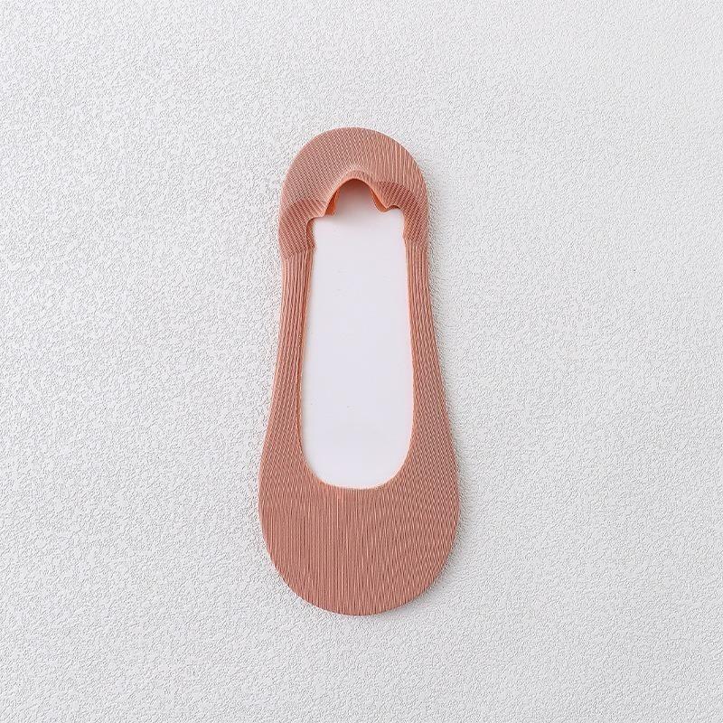 Damen Sommer Neu Rundmaul Einfarbig Leichter Mund Dünner Rand Unsichtbare Rutschfeste Socken