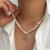 Summer Coconut Shell Beaded Necklace for Men Hip Hop Niche Sun Pendant Collarbone Chain Layered Wear for Men