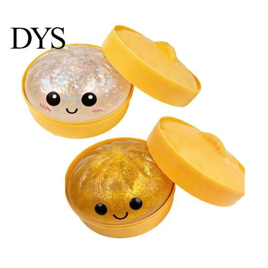 Colorful Pinch Toy Steamed Bun Squeeze Soft TPR Fidget Toys Sensory Handheld Stress Ball Reliever Cute Slow-Rising Decompression Gadget Fun