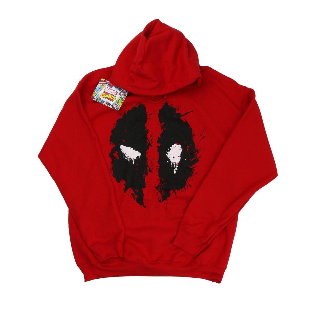 Deadpool Mens Splat Face Cotton Hoodie
