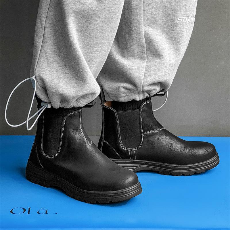 

Ботинки Martin мужские и женские ботинки Chelsea ботинки-сигареты короткие британские премиум-ботинки с круглым носком Locomotive 14647-J 38 чёрный