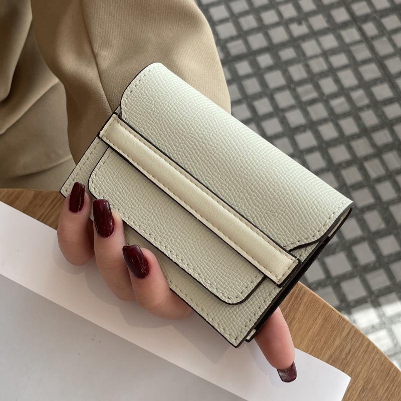 Anti-magnetic card bag, women's leather, large capacity, multi-card position, new niche design, simple, fashionable and compact mini card bag.