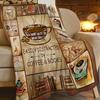 Book Lovers Flannel Fleece Throw Blanket, Literary Gift for Readers, Cozy Reading Decor for Chair Bed, Librarian Themed Blanket