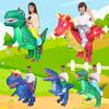 Riding Dinosaur Inflatable Clothes Children Adult Mounts Doll Clothes Funny Halloween Show Clothes