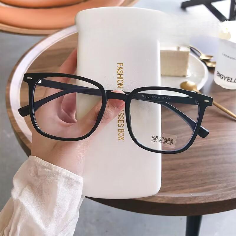 

Модная оправа для ПК с рисовыми ногтями, очки с защитой от синего света, маленькая оправа для интернет-знаменитостей, универсальные очки для близорукости в стиле ретро, ​​модификация лица Anti blue light