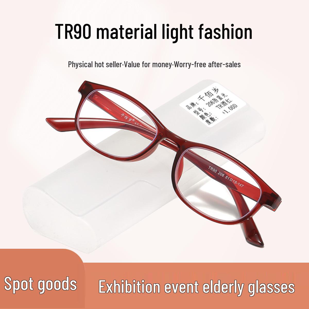 

TR90 Anti-Blue Light Reading Glasses for Middle-Aged & Elderly (Model 5002) +350