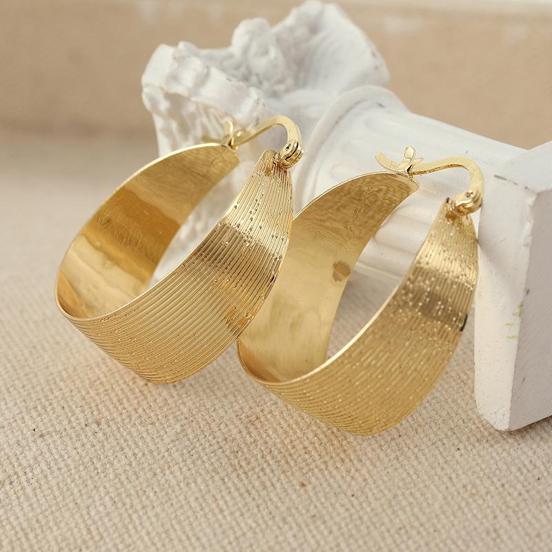 Copper Material Exaggerated Geometric Irregular High-End Earrings Personality Temperament Simple Earrings Earrings