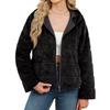 Women's Autumn/winter Lamb Cardigan Hooded Zipper Fleece Casual Coat