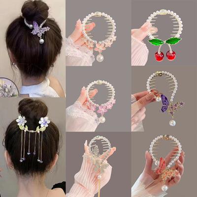 New Pearl Rhinestone Tassel Hanging Beads Hair Claws Ponytail Buckle Hair Clip Female Korean Elegant Hairpins Hair Accessories