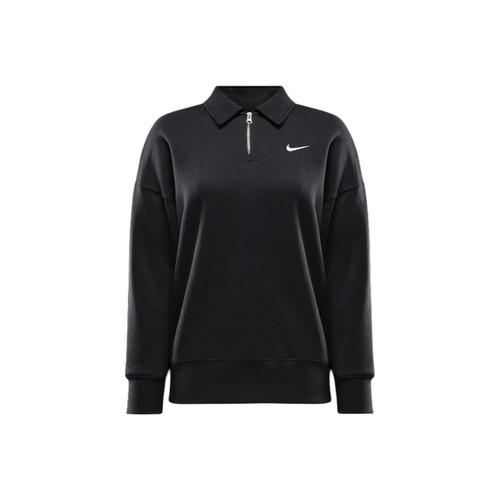 

Nike Brand Logo Pattern Polo Collar Long Sleeve Sweatshirt for Women in Black EU M чорний