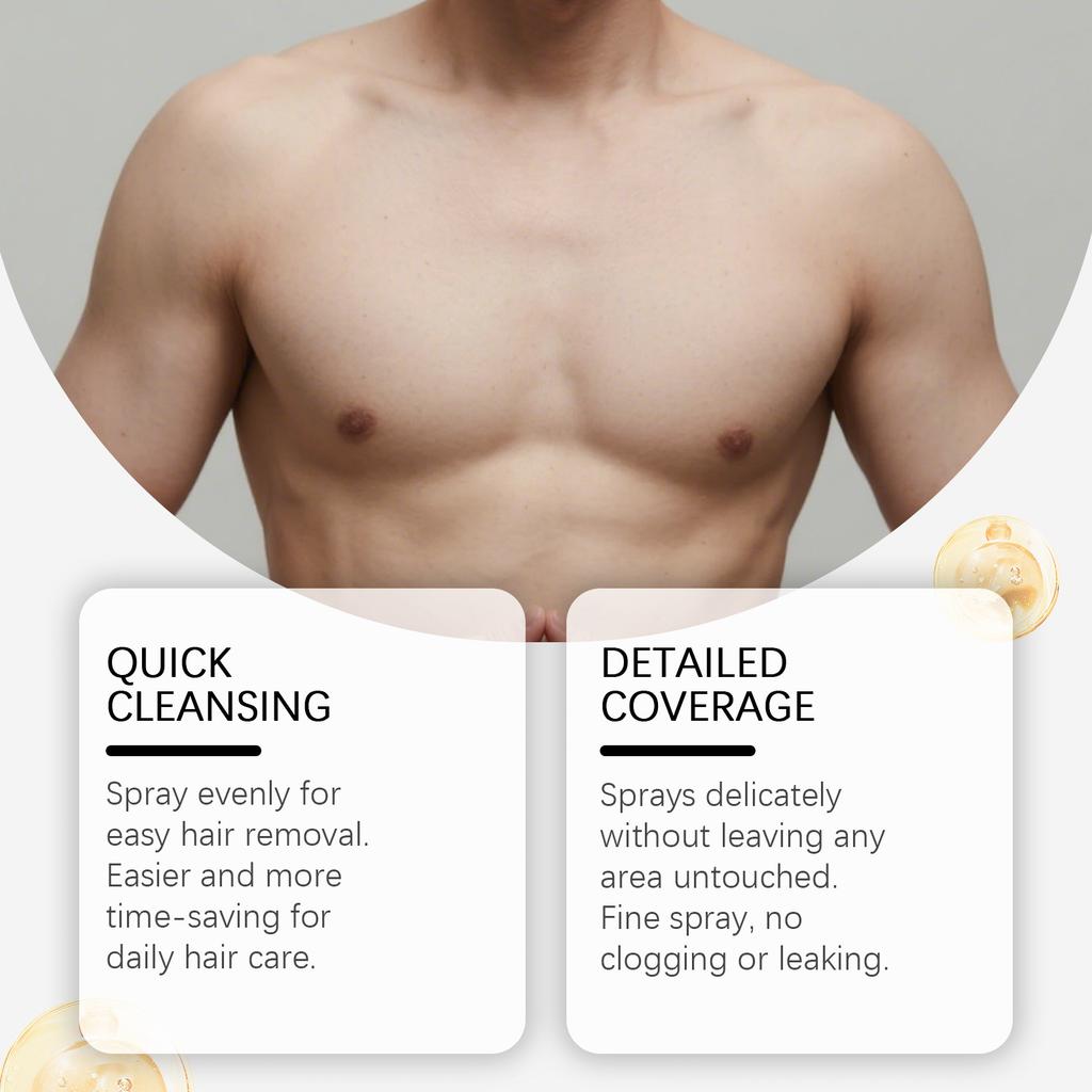 OCEAURA body hair removal spray gently cares for the body and skin, moisturizing and moisturizing, daily comfortable cleaning care