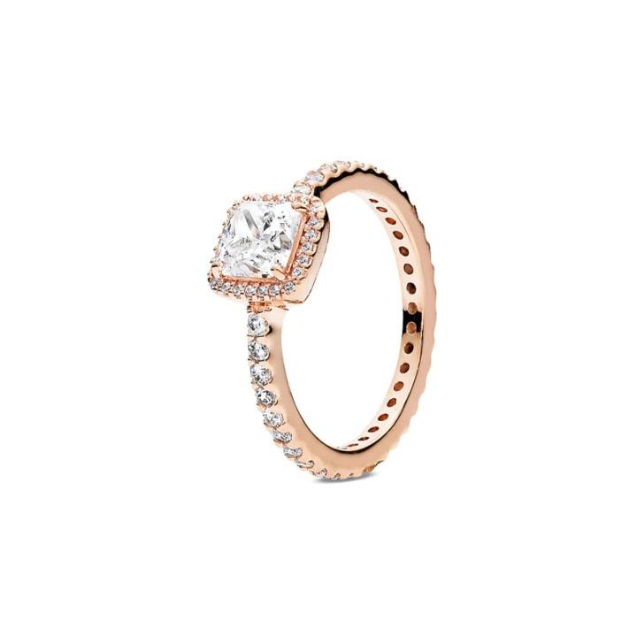 Pandora Gold Plated Elegant Rose Gold Ring Women rings 180947CZ 50