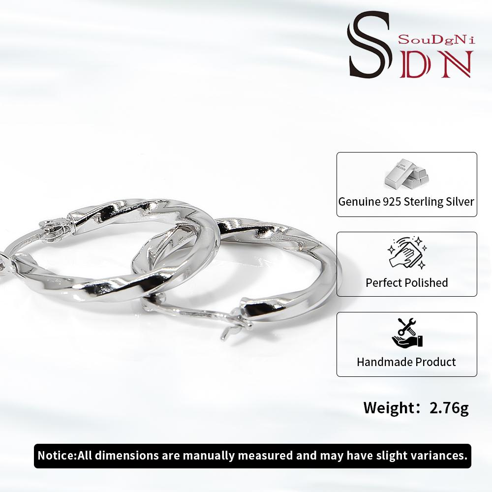 Bulk Hypoallergenic 925 Sterling Silver  Huggie Hoop Earring Jewellery Round Circle Hoop Earrings  for Women Jewelry серебряный