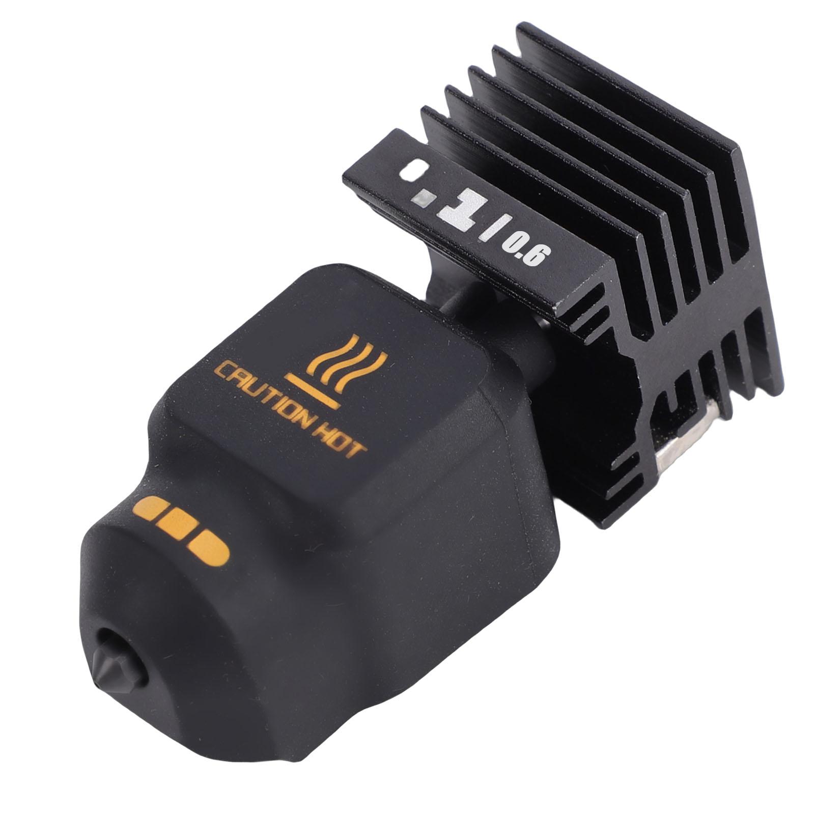 Buse pour imprimante 3D 0,6 mm, Acier Trempé + Alliage de Titane Buse HF Tête d'Extrusion Kit Hotend pour PLA ABS TPU PETG