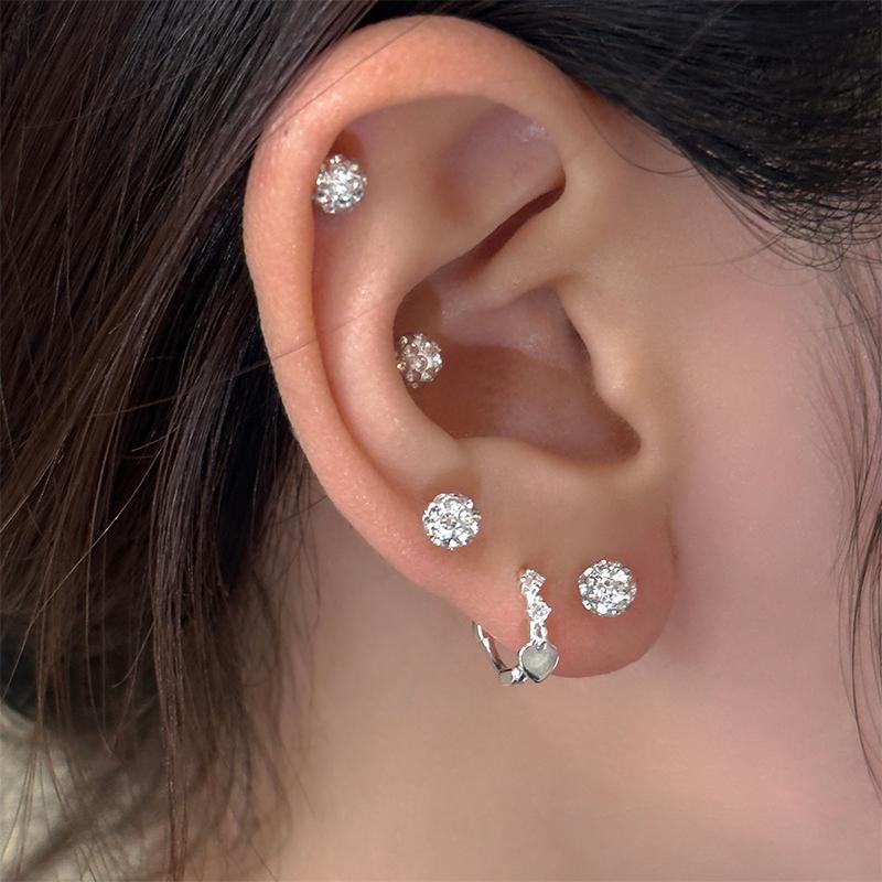 1Pc Ball Earrings Ear Tragus Cartilage Piercings Ball Earring Conch Ear Lobe Stud Helix Cartilage Piercings