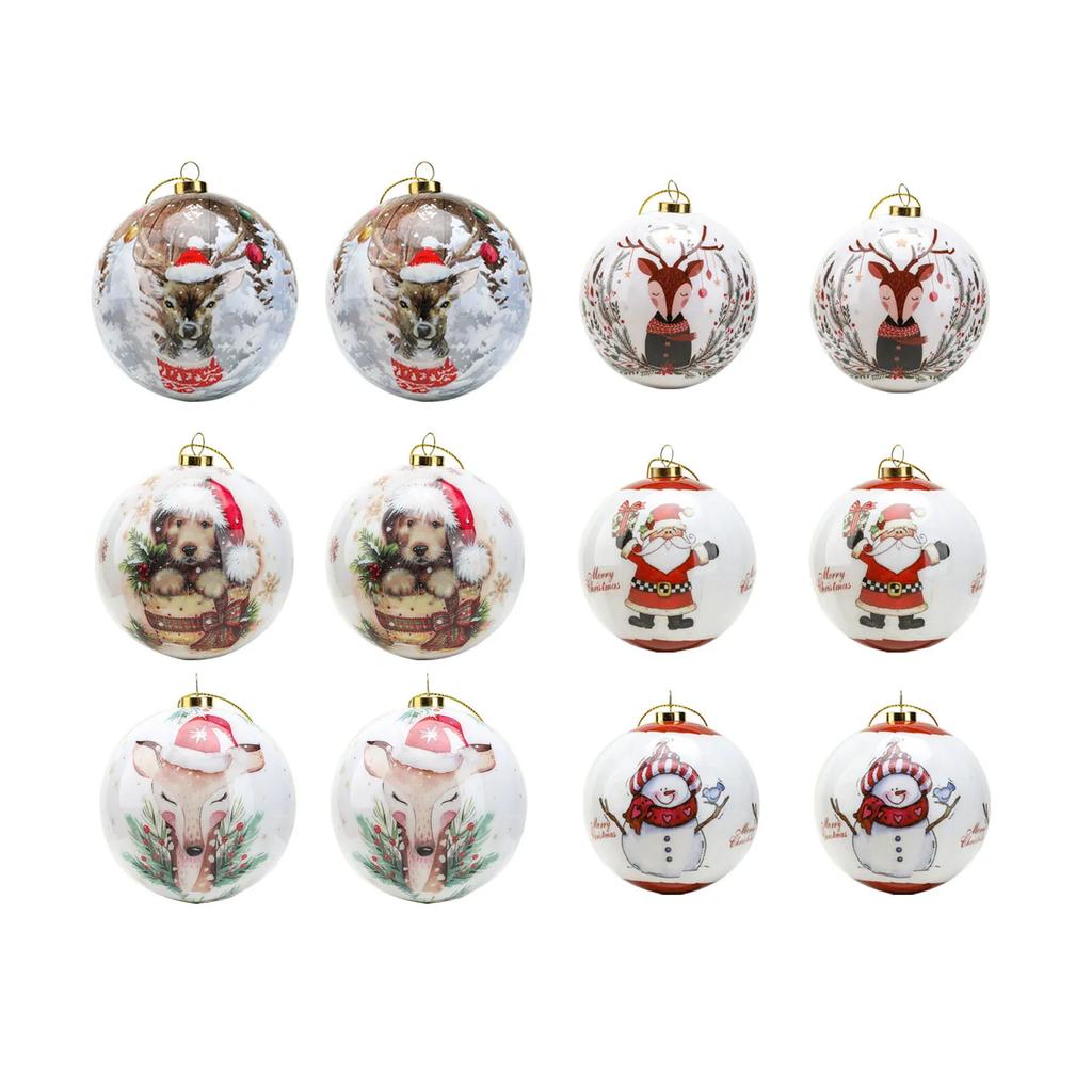 8CM Cm Christmas Ball Ornaments Creative Christmas Tree Decorations Household Outdoor Fun Pvc Inflatable Toy Ball Christmas Gift