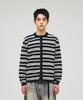 ECORR Washable Cotton Striped Crop Cardigan_Black