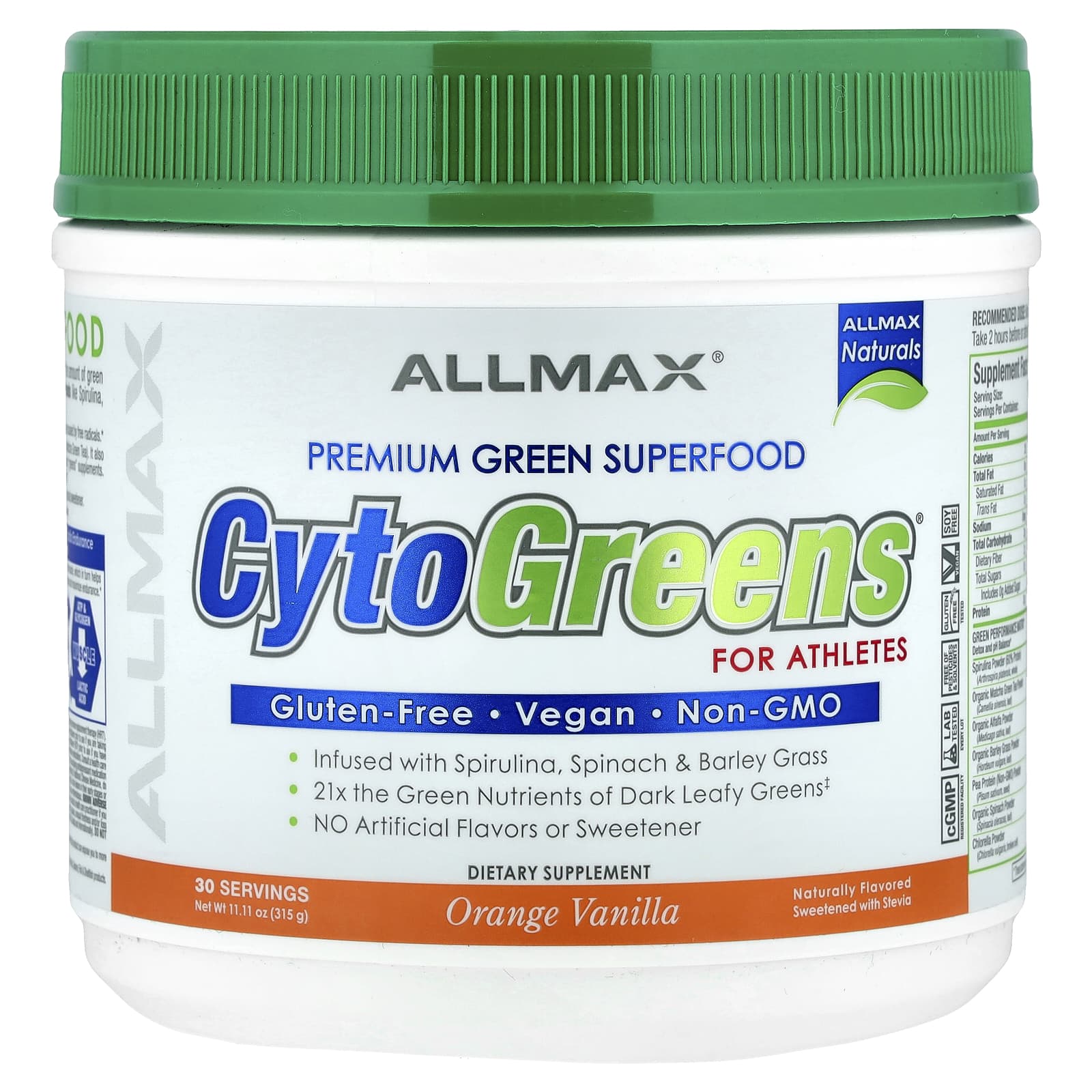 

Cytogreens® Athletes, Orange Vanilla, 315g (11.11oz)