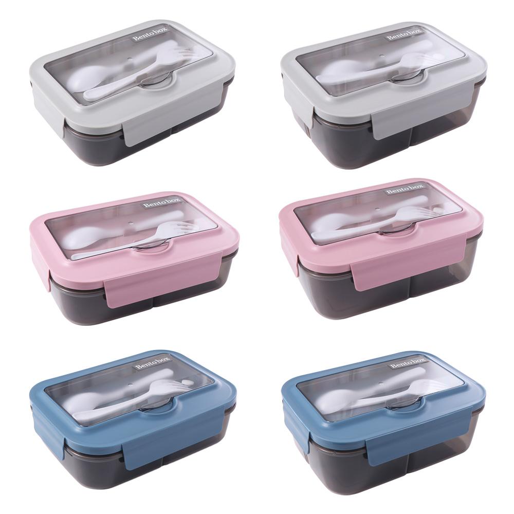 2/3 Fächer Lunchbox im nordischen Stil Mikrowellenheizung Lebensmittelbehälter Lunchbehälter Schule