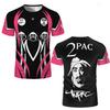 Maglia Stampata Tupac Street Hip-hop Rapper alla Moda T-shirt a Maniche Corte Uomo e Donna Sport all'Aperto Traspirante Uniforme da Calcio